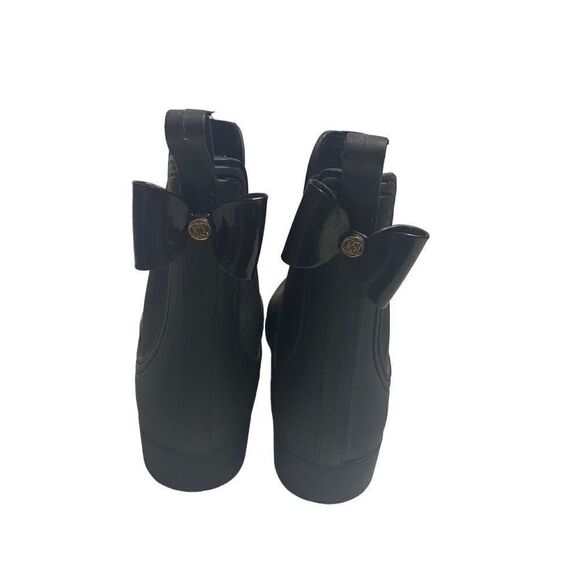 CATHERINE MALANDRINO Women’s Black Bow Brielle Rain Boot Size US 8 EUR 38‎ - Picture 2 of 11